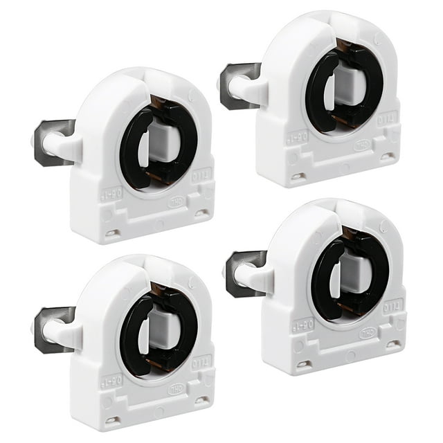 Unique Bargains 4 Pcs 2A T8 Socket G13 Base Fluorescent Lamp Holder Light Accessory White