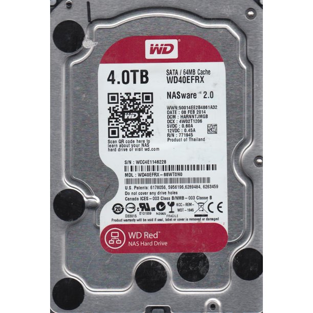 WD40EFRX68WT0N0, DCM HARNNTJMGB, Western Digital 4TB SATA 3.5 Hard
