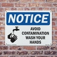 thumbnail image 5 of Avoid Contamination Wash Your Hands OSHA Notice Rigid Plastic Sign 24 Inch x 18 Inch - 10 Pack, 5 of 8
