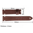 thumbnail image 5 of Leather Watchband Oil Wax Genuine Watch Straps Red 22mm, 5 of 5