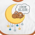 thumbnail image 4 of Inktastic I Love My Big Sister Boys or Girls Baby Bib, 4 of 4