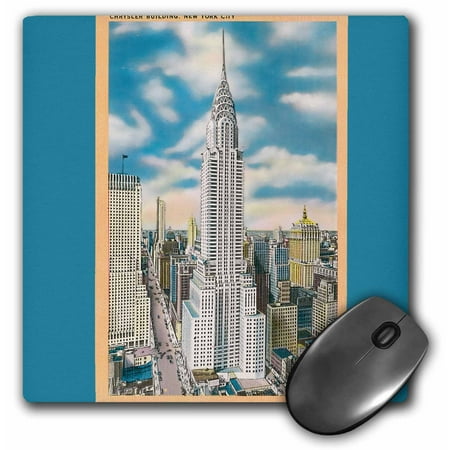 3dRose Chrysler Building, New York City Aerial View - Mouse Pad, 8 by