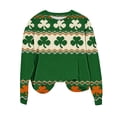 thumbnail image 1 of Tops para las Mujeres de Moda Otoño Día de San Patricio Impreso Suelto Cuello Redondo Manga Larga Suéter, Tops de Trabajo Casual para las Mujeres, 1 of 7