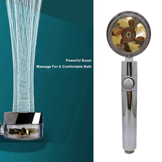 Elemento de filtro de masaje giratorio de rociador de cintura pequeña de alta presión (dorado) Ndcxsfigh Nuevos Originales