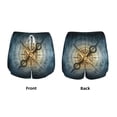 thumbnail image 3 of Daiia Vintage Compass Pattern Women's 2 in 1 Running Shorts - Lightweight Athletic Workout Gym Yoga Shorts Liner with Phone Pockets-XX-Large, 3 of 7