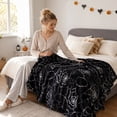 thumbnail image 3 of Cozy Halloween Blanket - Super Soft Flannel Halloween Throw Blanket, Cute Spooky Blanket for Sofa Bed, Halloween Plush Autumn Blanket, 3 of 3