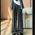 thumbnail image 6 of Womens Flowy Wide Leg Pants Comfy Casual High Waisted Trousers Soft Drawstring Pajama Pants Loose Palazzo Lounge Pants 2024, 6 of 6