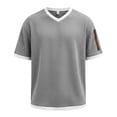thumbnail image 5 of ZUKMRJPC Mens T-Shirts V Neck Short Sleeve Waffleknit Summer Tops Casual Loose Fit Lightweight Pullover Tees Tops with Zipper Pocket, 5 of 8