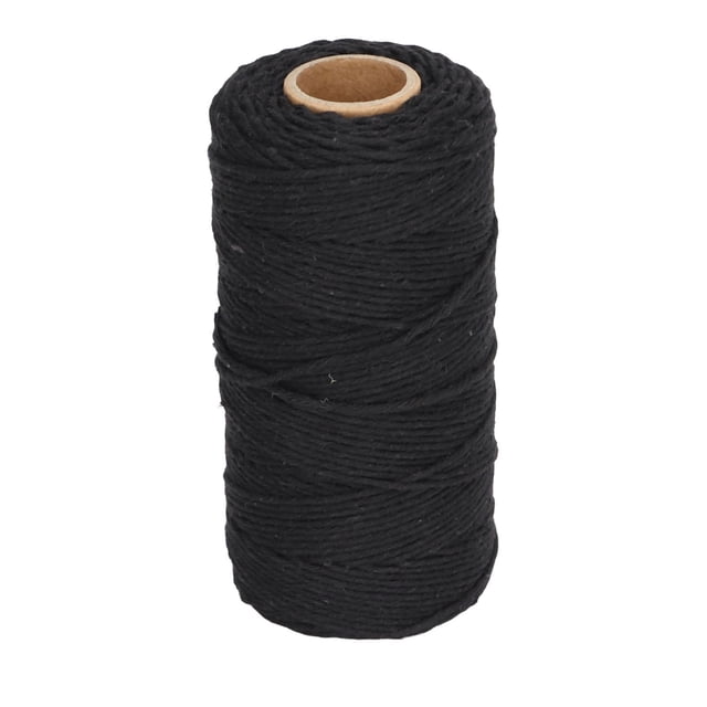 Macrame Rope, Wide Uses Soft Durable Macrame Cord 2mm For Tassel Crafts For Home Decoration Black