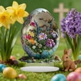 thumbnail image 4 of QuanTara Easter Egg Decor, Colorful Acrylic 2D Easter Egg Ornament 7.87in for Home Decoration, Tabletop Shelf Mantel Centerpiece, Spring Holiday Party Desktop Decor, 4 of 6