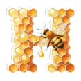 thumbnail image 1 of Christmas Decorations Acrylic 26 Letters Bee Pendant Home Acrylic Letter Honeycomb Bee Decorative Pendant, 1 of 7