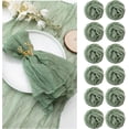 thumbnail image 1 of 12 Pack Sage Green Cheesecloth Table Napkins 20x20 Inches Multipurpose Bulk, 1 of 6