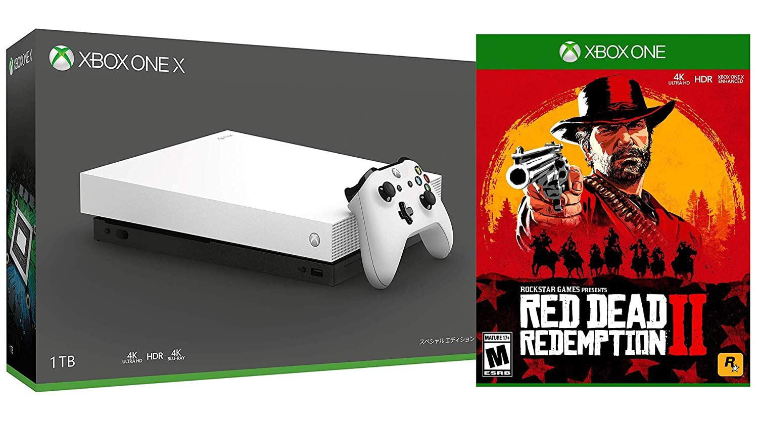 Rentmeester Armoedig Martin Luther King Junior Microsoft Xbox One X White Special Edition RDR2 Bundle: Xbox One X Enhanced Red  Dead Redemption 2 and Limited White Edition Xbox One X 1TB 4K HDR Gaming  Console - Walmart.com