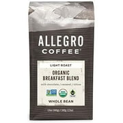 Allegro Coffee Organic Breakfast Blend Whole Bean Coffee, 12 Oz