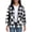 03-FP-Black White, variant on JWD Womens Plaid Shacket Jacket Long Sleeve Button Down Fleece Hooded Jackets Warm Coat