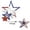 B, variant on erdimoy 4th of July Patriotic Stacked Star Tabletop Decor, Set of 4 Wooden Independence Day Star Ornaments for Home Party