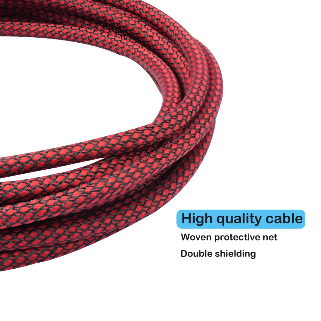 Zeiwohndc Guitar Cable 6.35mm 1/4'' Instrument Cord for Electric Mandolin 1-10m