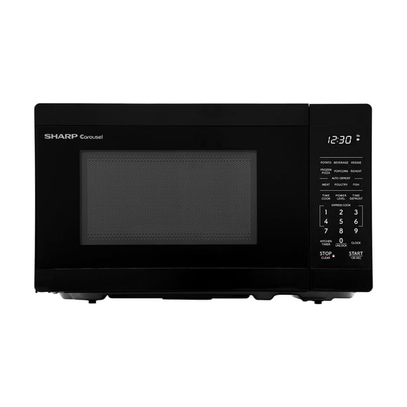 Horno microondas Sharp Compact, 0.7 pies cúbicos, 700 W, negro