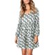 thumbnail image 3 of Vestido túnica Amoretu a cuadros de otoño con cuello en V plisado para mujer, 3 of 6