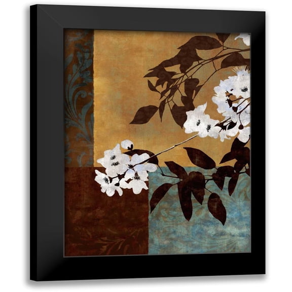 Mallett, Keith 12x14 Black Modern Framed Museum Art Print Titled - Spring Blossoms II