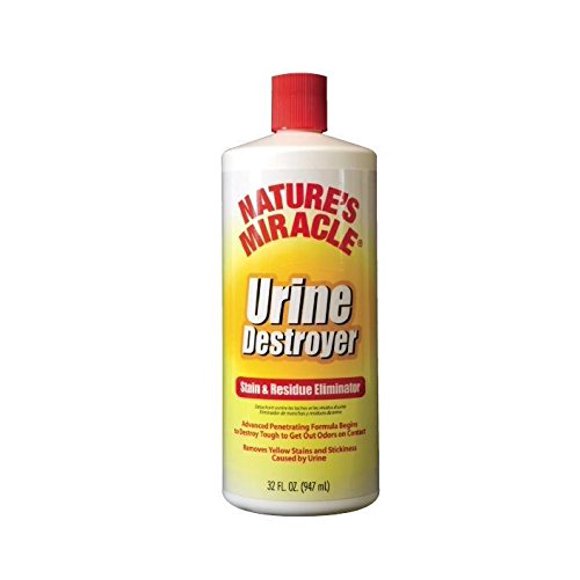 Nature's Miracle Urine Destroyer pour Chiens et Animaux Élimine les Taches d'Urine, les Résidus et les Odeurs 32 oz Ou Gallon (32 oz)