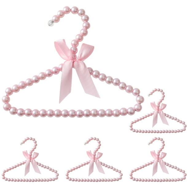 perchas pequeñas de perlas, delicadas perchas para ropa de bebé, perchas para ropa de niño pequeño