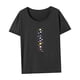 thumbnail image 4 of Camiseta para mujer, ropa de verano, Top de manga corta para vacaciones, playa, trabajo, mujer Gris, 4 of 7
