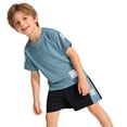 thumbnail image 5 of NIEWTR Kids Summer Mesh Clothing Set Toddler Boys Short Sleeve Active Tee and Cotton Shorts Breathable Casual Playwear 2 Piece(A-Blue,12-18 Months), 5 of 5