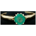 thumbnail image 3 of Rosec Jewels Natural Emerald Promise Ring for Women - May Birthstone Ring - AAA Quality - Ready to Gift with Jewelry Box, 10K Yellow Gold, US 6.50, 3 of 8