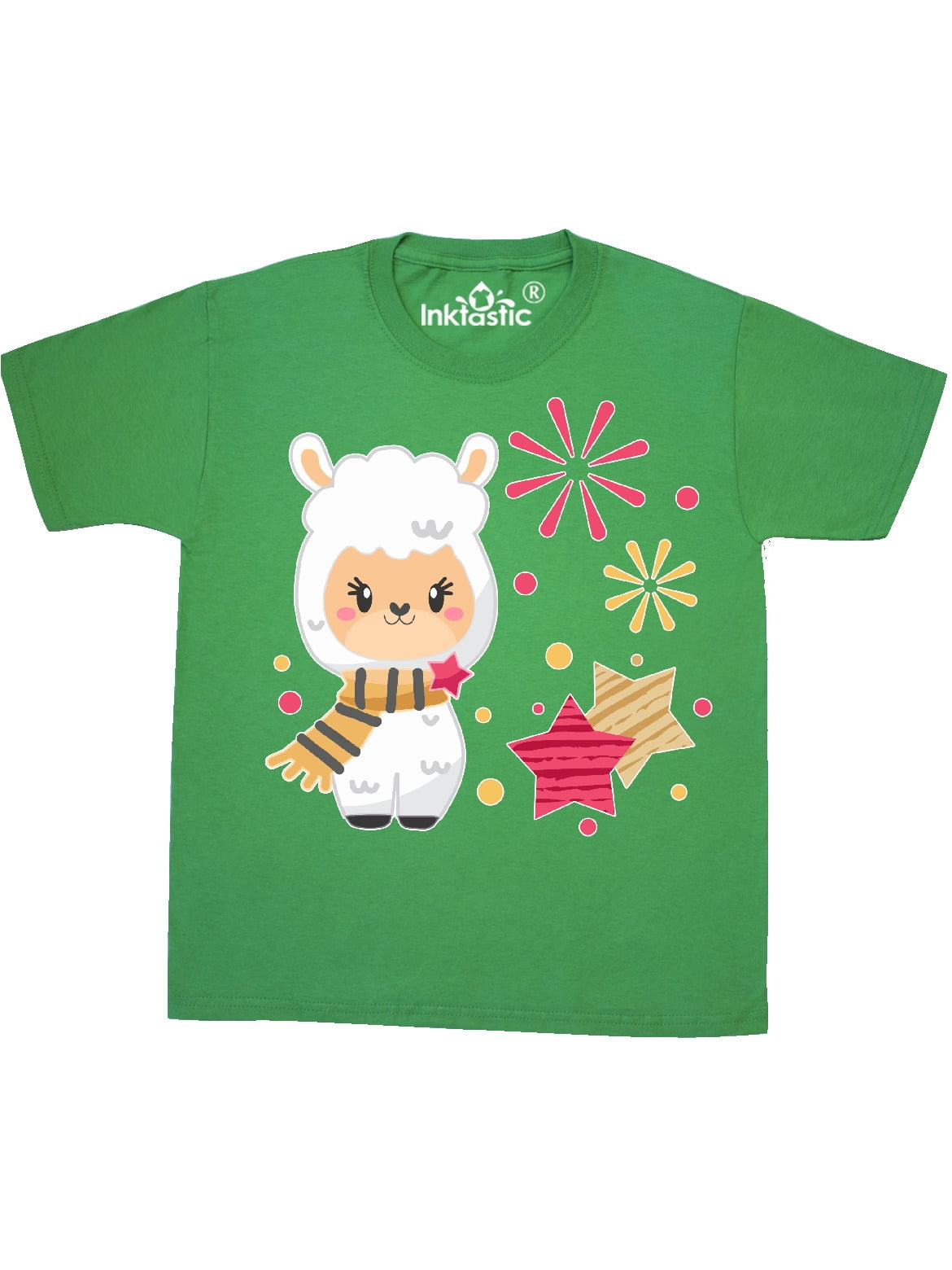 REBELN Christmas Llama Cotton Short Sleeve T Shirts for Baby Toddler Infant 
