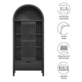 thumbnail image 4 of Pemberly Row Armoire d'Exposition de Rangement Moderne / Contemporaine en Noir, 4 of 10
