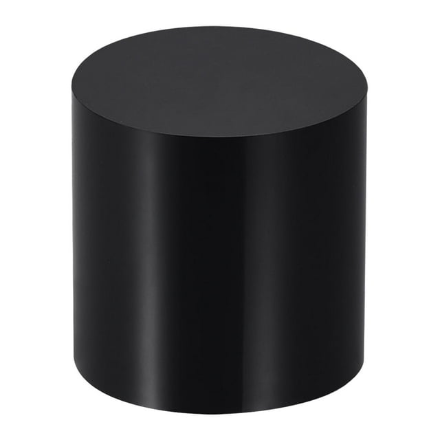 Unique Bargains Black Acrylic Solid Cylinder Round Display Riser, 2 Inches x 2 Inches