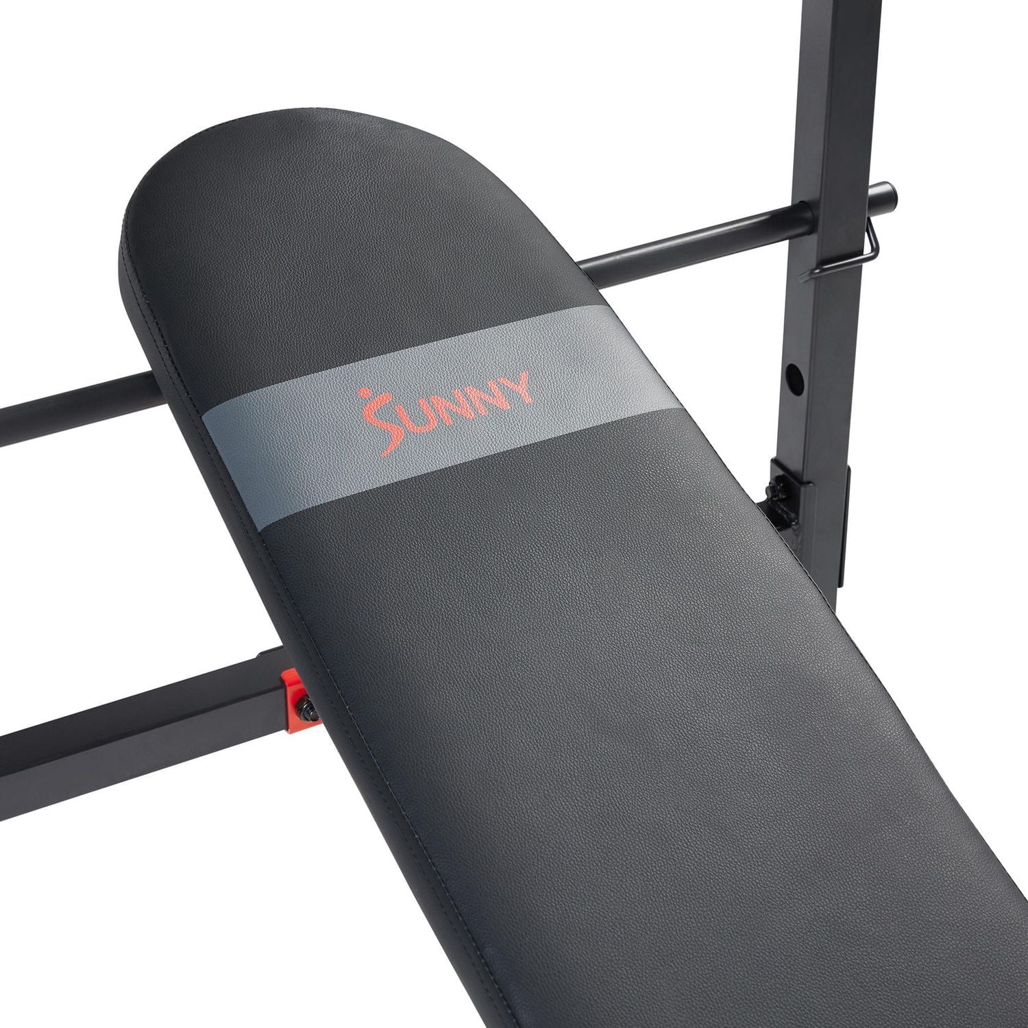 Banc de Musculation Inclinable Standard Réglable Sunny Health & Fitness, Développé Couché avec Rack pour Barre, Entraînement Complet du Corps et Renforcement Musculaire Multifonction pour Salle de Spo
