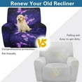 thumbnail image 4 of HELLHERO Butterfly Print Recliner Chair Covers Couch Covers for Reclining Couches Electric Power Lift Recliner Chair Non Slip Cover with Pockets, Purple, 4 of 8