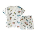 thumbnail image 1 of Ensemble de Pyjamas pour Garçons Tout-Petits, Haut à Col Rond et Pantalon, Pyjamas Printemps Automne, Vêtements de Nuit pour Enfants Taille 3-4 Ans, 1 of 6