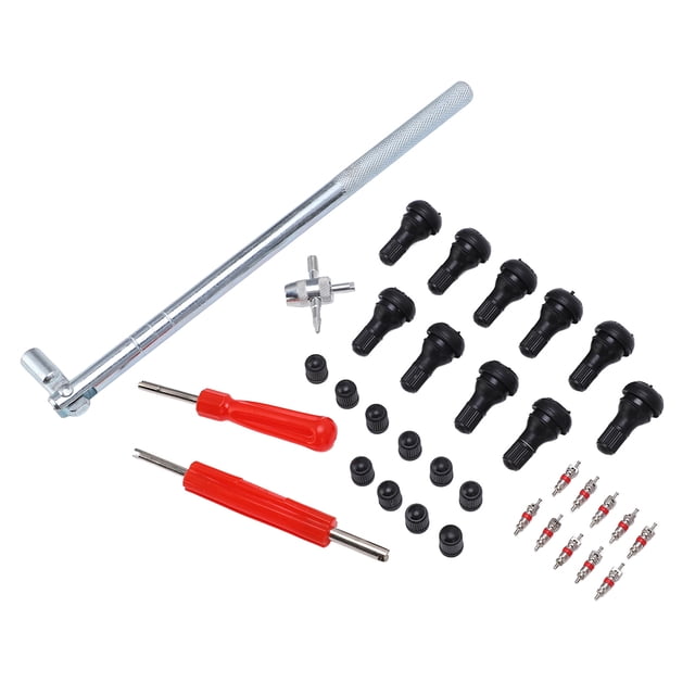 Herramienta extractora de vástago de válvula, 34 piezas Herramienta de instalación de vástago de válvula Extractor de vástago de válvula de neumático de automóvil Funcionalidad versátil