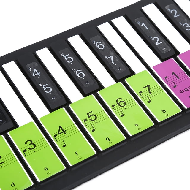 Pegatinas de teclado ANGGREK 88 teclas Piano Transparente/colorido