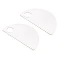 thumbnail image 1 of Unique Bargains Paint Tray Palette Acrylic Paint Pallet Semicircle with Thumb Hole, Clear 2 Pack, 1 of 4