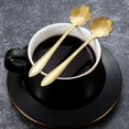 thumbnail image 2 of Cuchara de Café Dorada con Flor de de Acero Inoxidable, Regalo, Cocina, Postre, Accesorios para Té, Juego de Decoración de Vajilla, 13Cm, 2 of 6