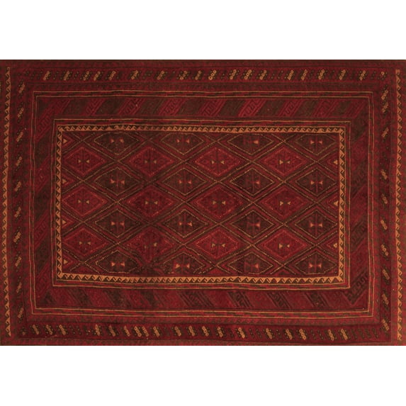 Ahgly Company Indoor Rectangle Southwestern Orange Country Area Rugs, 4' x 6'