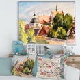 thumbnail image 2 of Designart 'View of Old Polish City Buildings In Nature' Traditional Framed Canvas Wall Art Print, 2 of 5