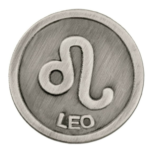 Antique Silver Leo Zodiac Lion Symbol Lapel Pin