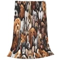 thumbnail image 2 of Lsque various dog breeds Pattern Fuzzy Fleece Throw Blanket Extra Large,Super Soft,Fluffy and Warm Blankets for Couch,Bed,All Season Use-50"x40", 2 of 7