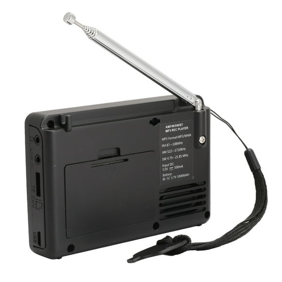 FM Radio, 1000MAH 3.7V Portable Elderly Radio Automatical for Recording