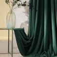 thumbnail image 3 of Curtainking Velvet Blackout Curtains 90 inch Thermal Insulated Soft Drapes for Bedroom Living Room Rod Pocket Window Curtains 2 Panels Green, 3 of 8