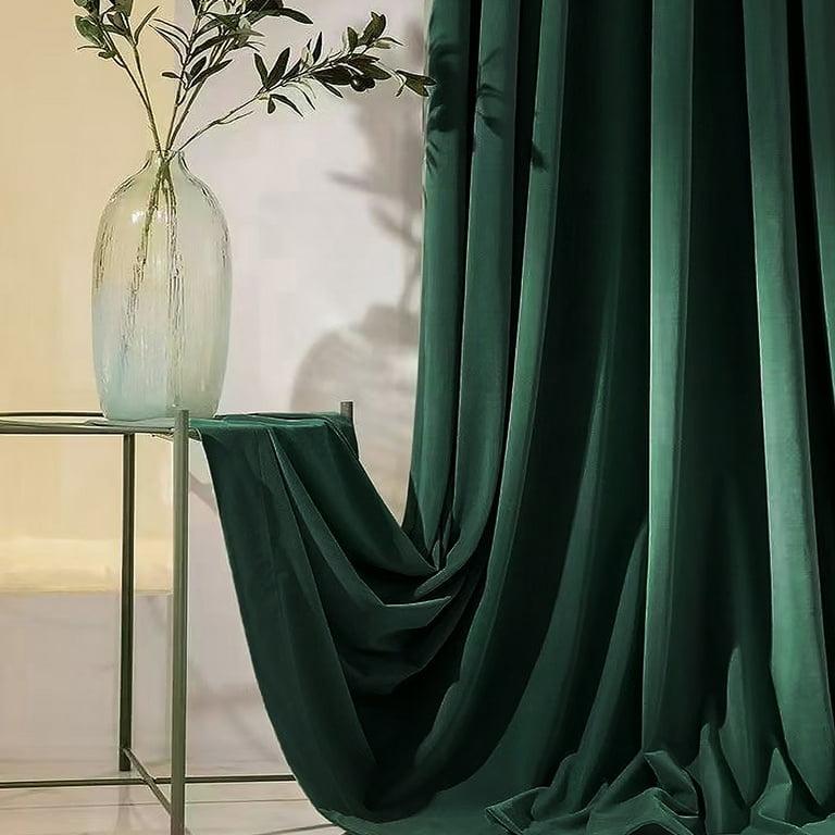 green emerald velvet dress Amazon.com: Musihy Window Curtains Bedroom, Olive Green Cream Color  Patchwork Herringbone Textured Grommets Room Darkening Window Curtains for  Living Room 52W x 90L inch : Home & Kitchen