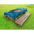 thumbnail image 1 of Dolphin Outdoor Tablecloth, Aqua Show Pair of Dolphins Dancing in the Pool Animal Family Tenderness Love, Decorative Washable Fabric Picnic Tablecloth, 58 X 104 Inches, Blue Dark Taupe, by Ambesonne, 1 of 2