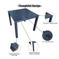 thumbnail image 4 of Mosbrisa Poly Lumber Patio Dining Set, HIPS Outdoor Dining Table and Slat Back Chairs, with Umbrella Hole, Weather Resistant, 5 Pieces, Navy Blue, 4 of 11