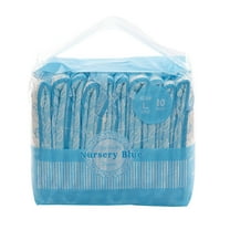 Littleforbig Adult Printed Diaper 10 Pieces - Nursery Blue (Large 36"-46") Large (Pack of 10) Blue