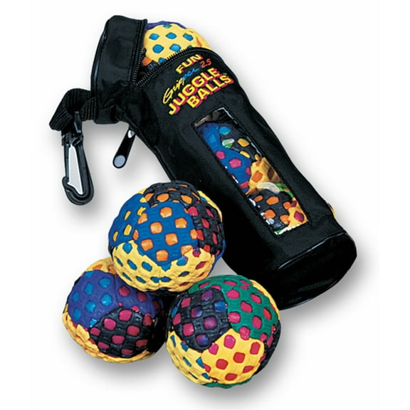 Fun Gripper Juggle Ball  3 Piece Set with storage Case by: Saturnian 1